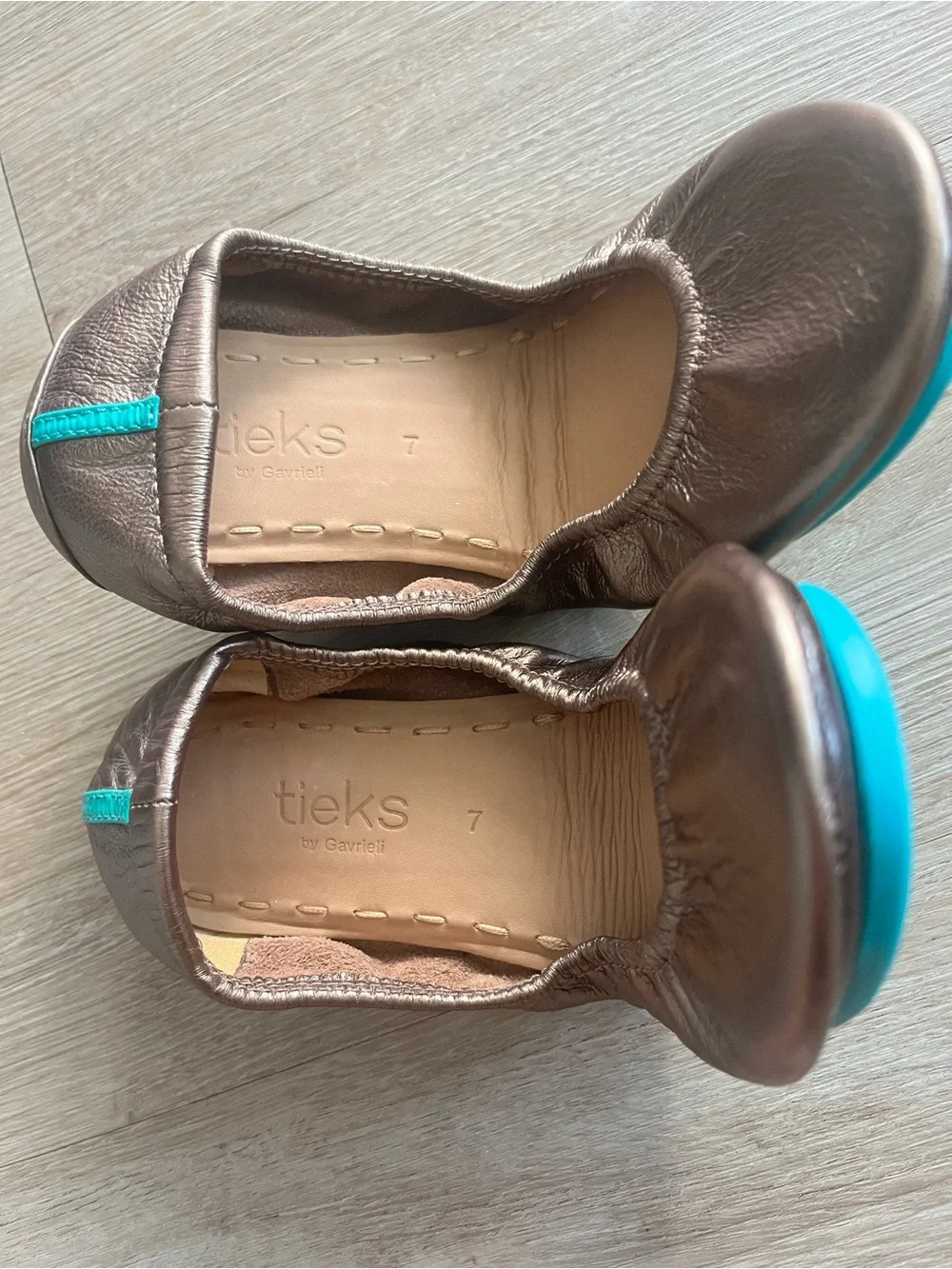 Tieks Metallic Rose Gold Flats